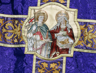 Golden embroidered Church vestments