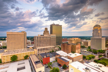 Fototapeta premium Winston-Salem, North Carolina, USA skyline from above