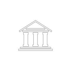 Bank. flat vector icon