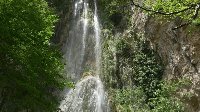 Beautiful waterfall. Valle delle Ferriere, Amalfi, Italy. In English, The Valley of the Forges named because of the presence of an old Iron Factory.