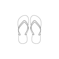 Flip Flops. flat vector icon