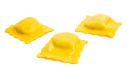 square ravioli isolated