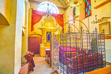 Fototapeta Interior of Remah Synagogue in Krakow, Poland obraz
