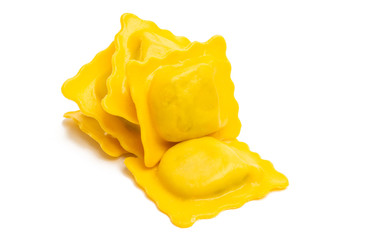 square ravioli isolated