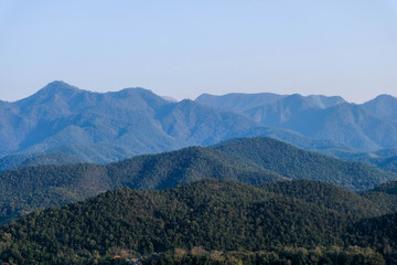 landscape of mountain in .Mae Hong Son north Thailand