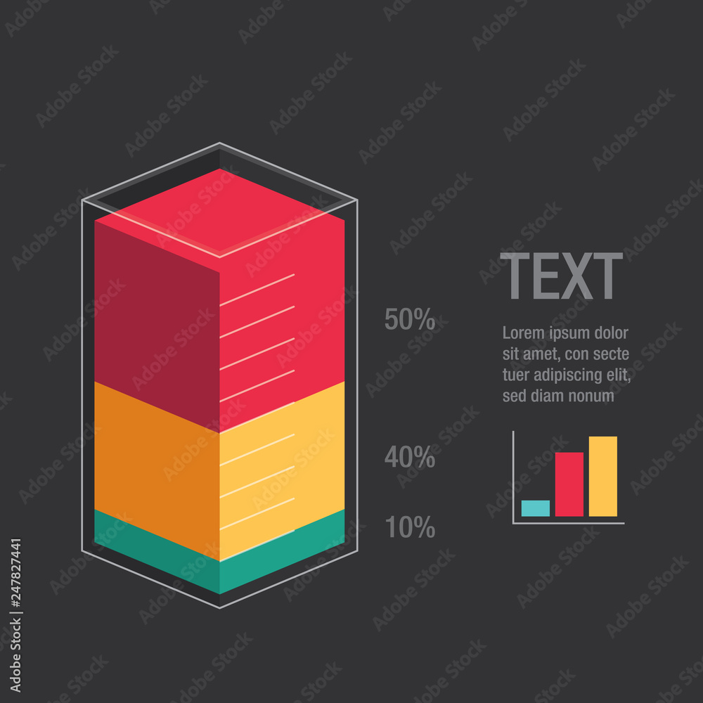 Poster colorful liquid histogram glass bar with measuring scales display. flat design inforchart infographi