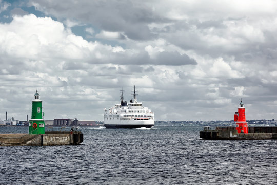 Ferry to Helsingor Elsinore in Denmark