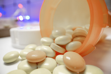 Tablets and capsules in a dose with medicines.
