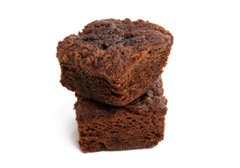 brownie cake isolated