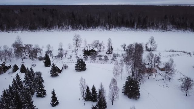 Winter landscape of the museum of I.E. Repin