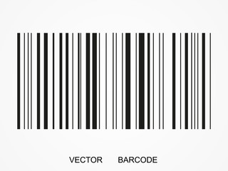  Bar code icon realistic. Flat barcode. 