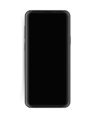 Modern frameless smartphones set isolated on white