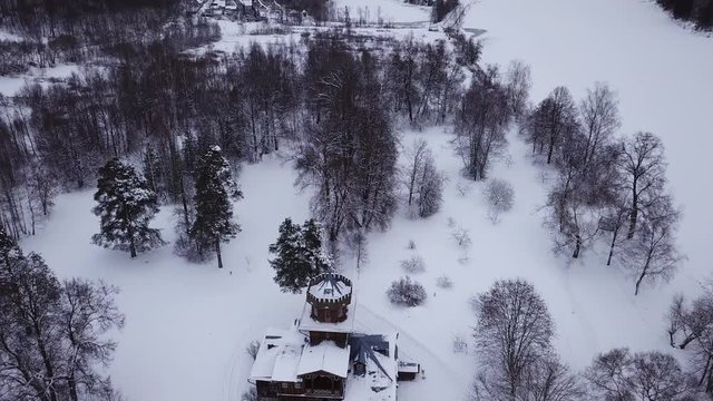 Winter landscape of the museum of I.E. Repin