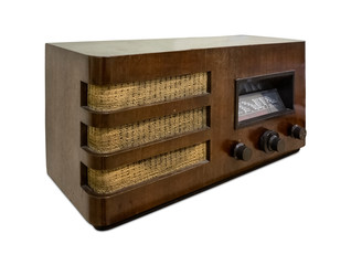 Vintage wooden radio
