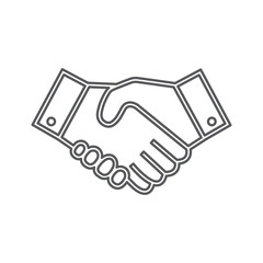 Business handshake. contract agreement flat vector icon for apps and websites