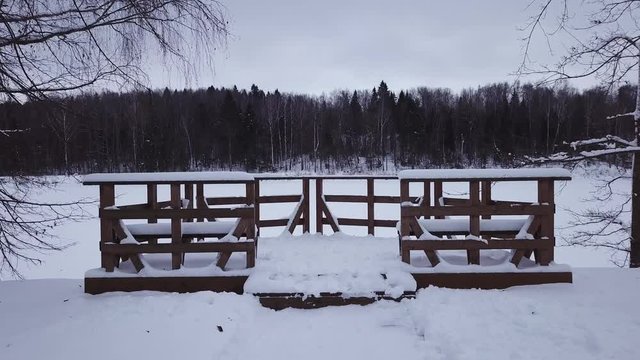 Winter landscape of the museum of I.E. Repin