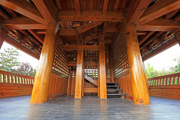 Fototapeta premium Architectural structure of Chinese style attic