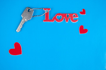 key to love concept with word written on label or tag