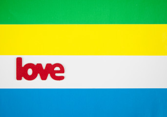 colorful paper background with word 