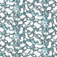 Terrazzo flooring vector seamless pattern. Texture from rough geometric shapes.