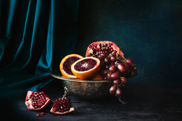 Red fruits in a bowl 