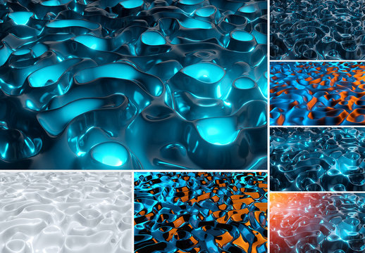 6 Abstract Liquid Texture Backgrounds