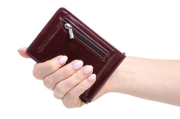 money clip dollars in hand on white background isolation