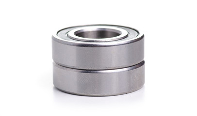 Bearing steel metal on white background isolation