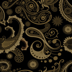 Seamless Pattern Paisley Style 