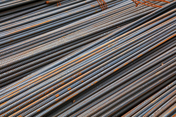 Rebar on a construction site