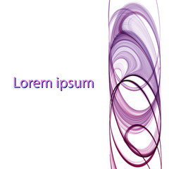 White background with purple abstract waves	