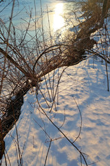 frozen mountain river