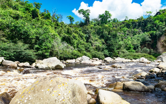 Low course of Sumapaz river passing through the municipality of Pandi Cundinamarca, Colombia