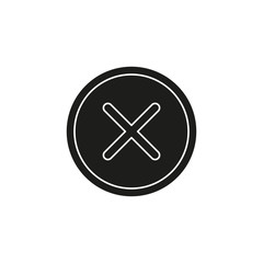 Fototapeta premium Delete sign, icon. Remove button. Vector