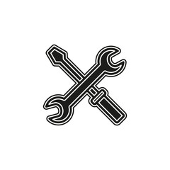 vector repair tools illustration - maintenance sign symbol