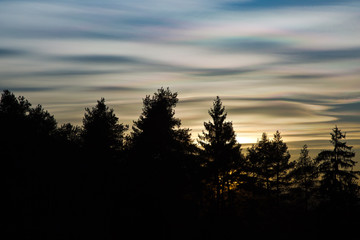 Заголовок: Beautiful colorful sunset sky over the mountains in South Tyrol