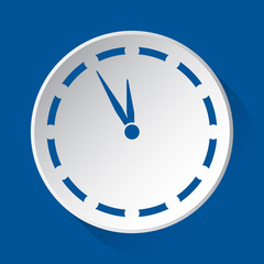 last minute clock - blue icon on white button