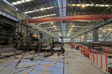 Fototapeta premium Mechanical equipment for steel manufacture