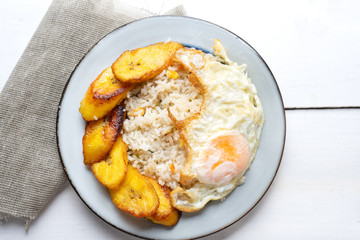 Rice cuban style with egg