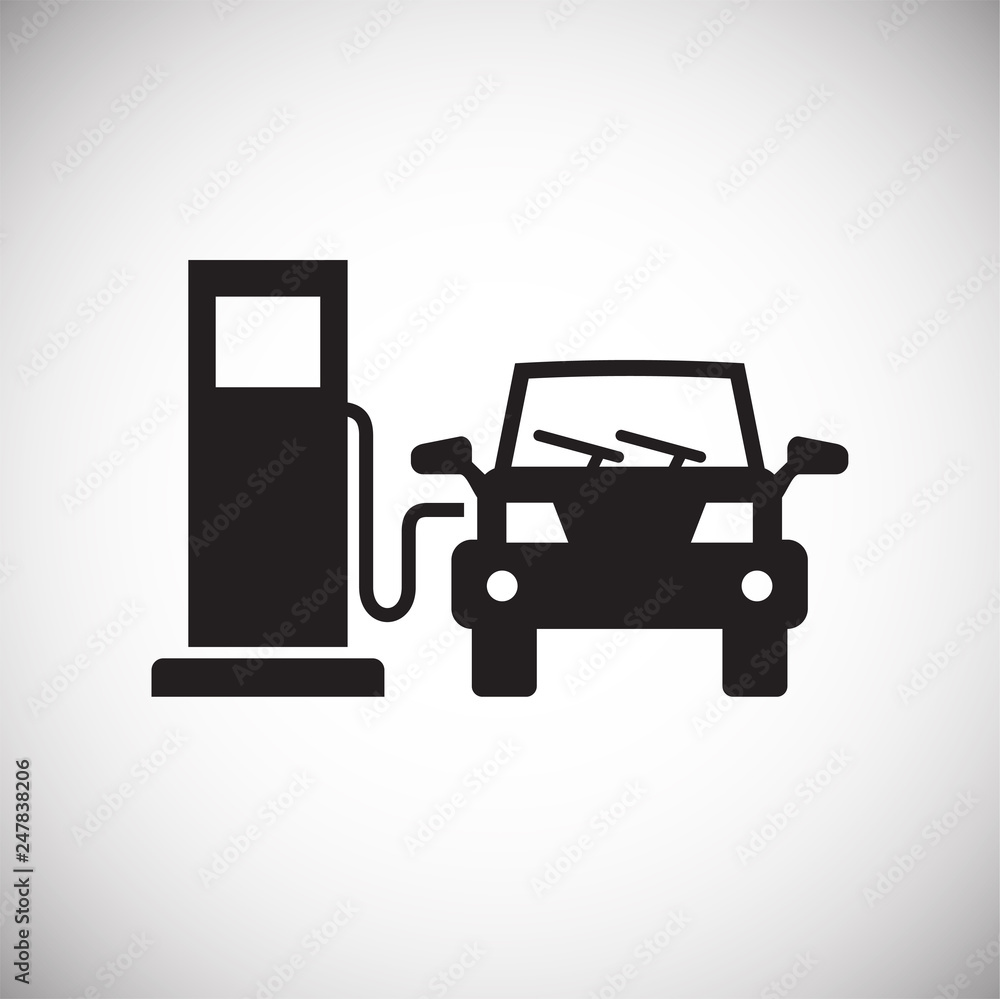 Aufkleber car fuel icon on white background for graphic and web design, modern simple vector sign. internet co