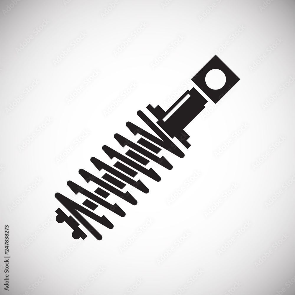 Poster car shock absorber icon on white background for graphic and web design, modern simple vector sign. i