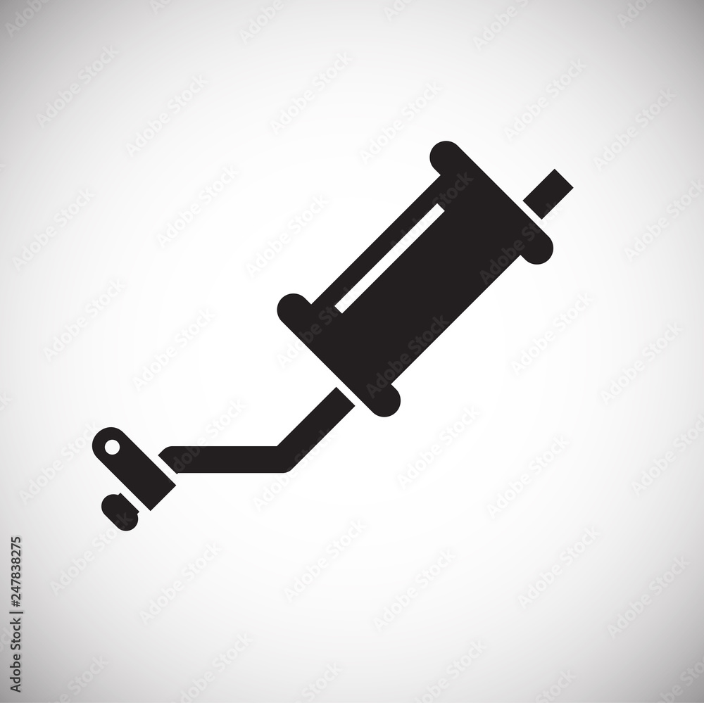 Poster car exhaust system icon on white background for graphic and web design, modern simple vector sign. i