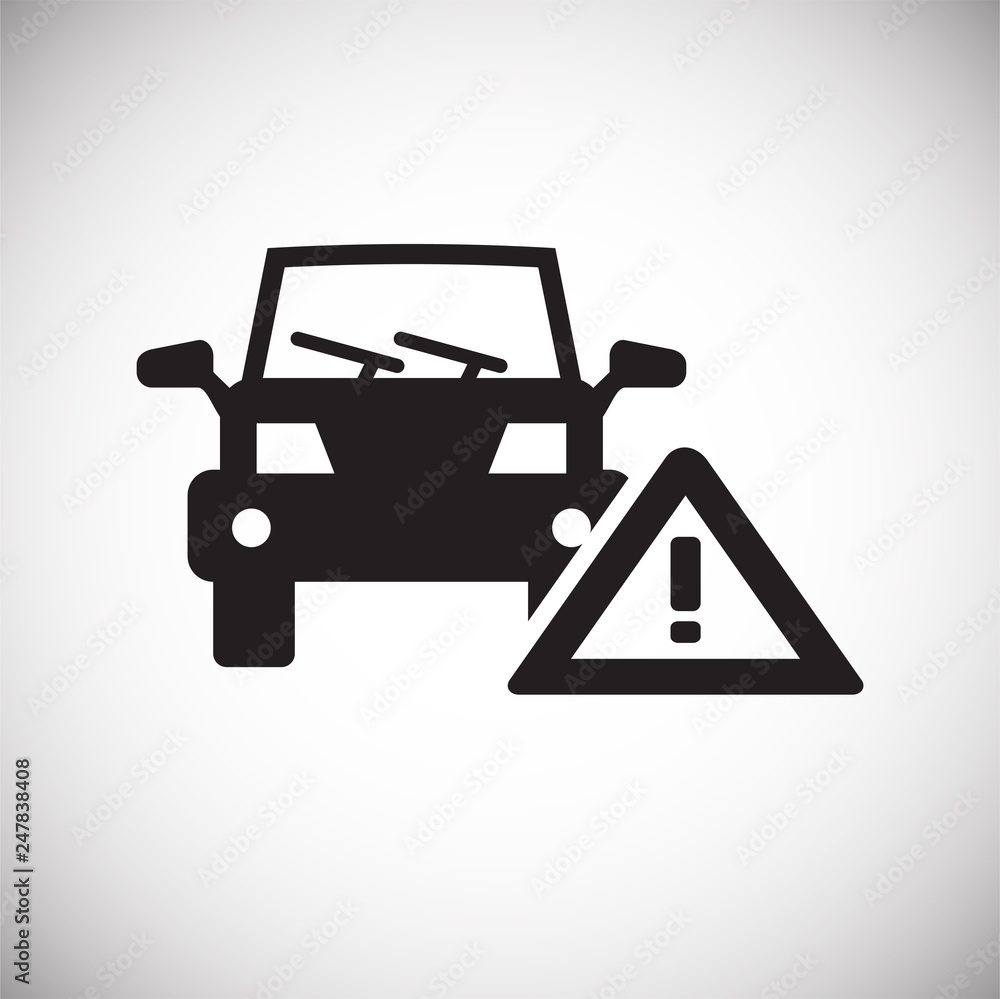 Poster car service icon on white background for graphic and web design, modern simple vector sign. internet