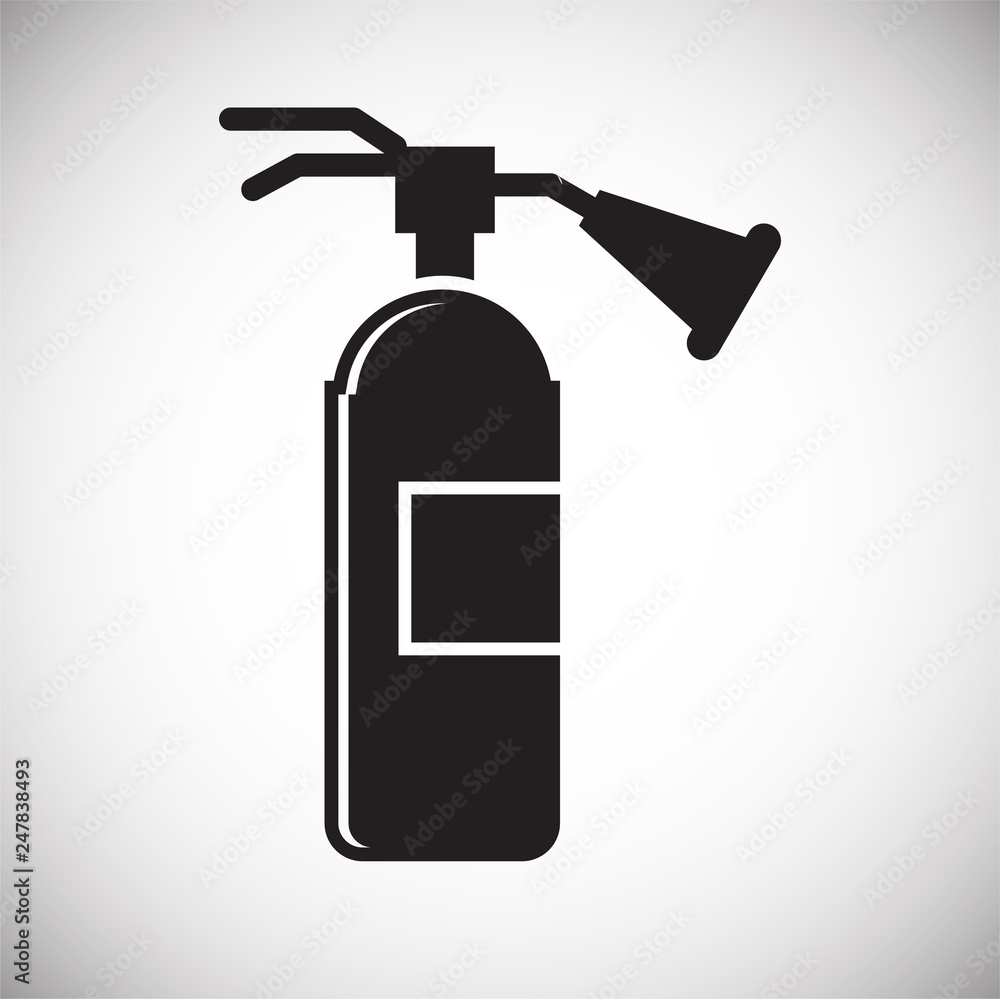 Poster car fire extinguisher icon on white background for graphic and web design, modern simple vector sign