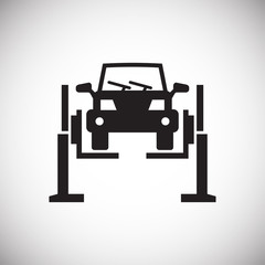 Car service icon on white background for graphic and web design, Modern simple vector sign. Internet concept. Trendy symbol for website design web button or mobile app