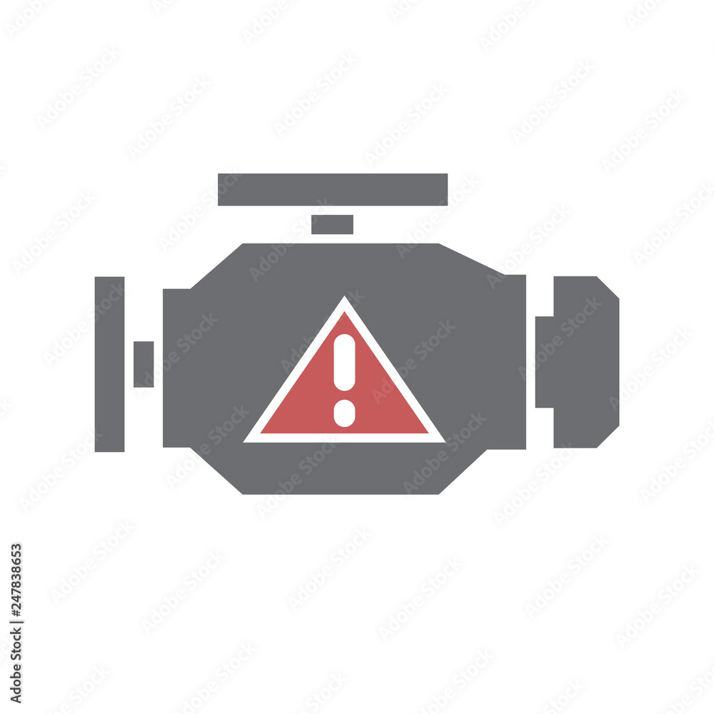 Poster car service icon on white background for graphic and web design, modern simple vector sign. internet