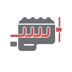 Car engine icon on white background for graphic and web design, Modern simple vector sign. Internet concept. Trendy symbol for website design web button or mobile app