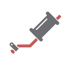 Car exhaust system icon on white background for graphic and web design, Modern simple vector sign. Internet concept. Trendy symbol for website design web button or mobile app