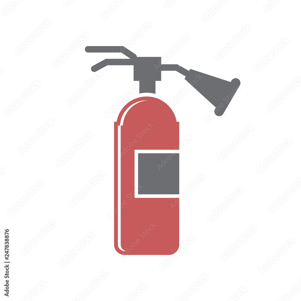 Poster car fire extinguisher icon on white background for graphic and web design, modern simple vector sign