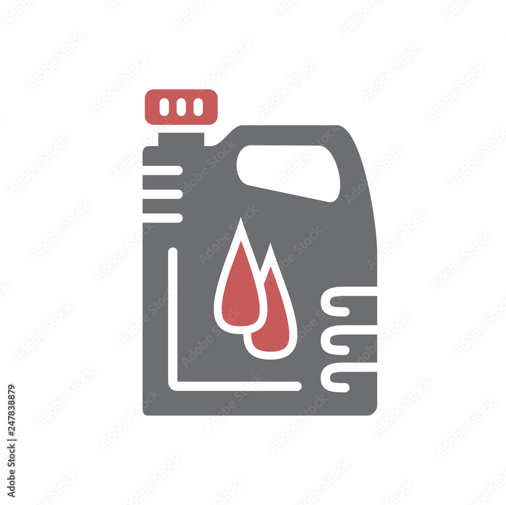 Poster car oil icon on white background for graphic and web design, modern simple vector sign. internet con